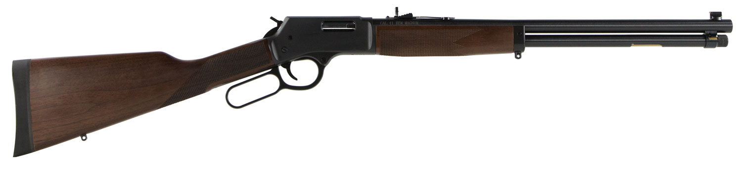 Henry H012M41 Big Boy Full Size 41 Rem Mag 10+1 20″ Blued Steel Barrel, Blued Steel Receiver, American Walnut Wood Stock Right Hand