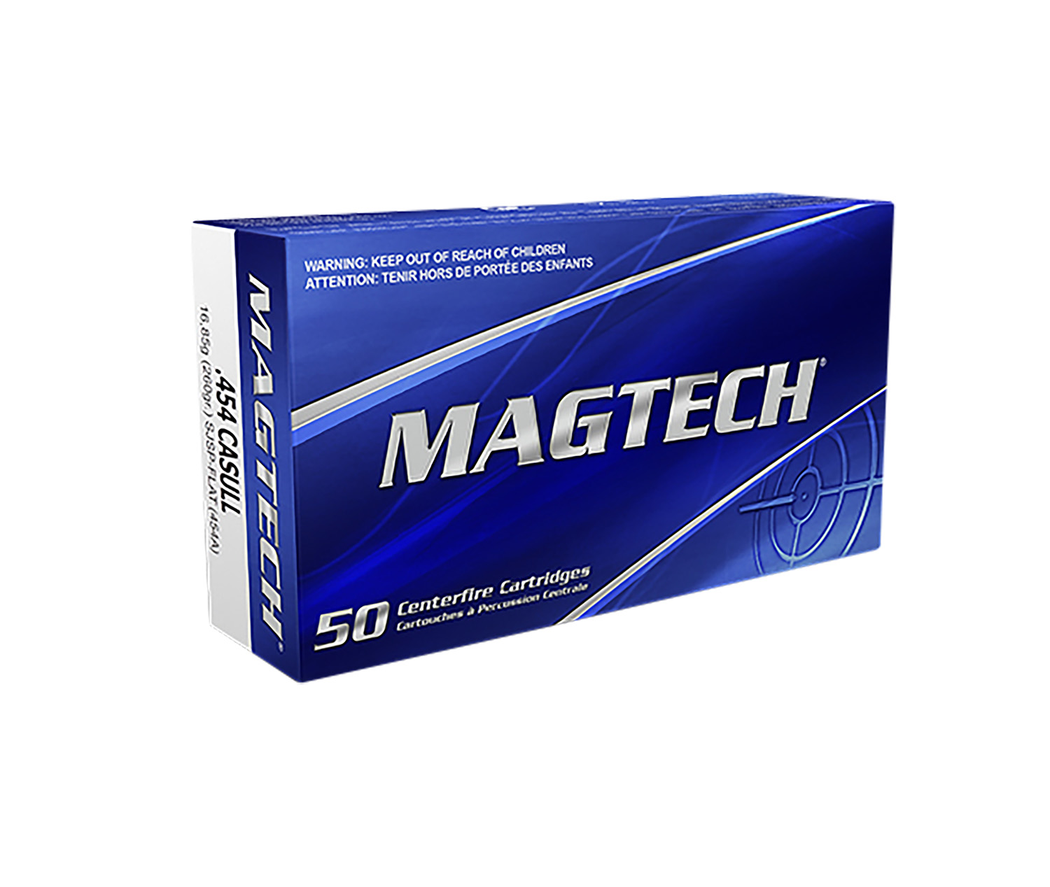 Magtech 454A Range/Training 454Casull 260gr Semi Jacketed Soft Point Flat 20 Per Box/50 Case