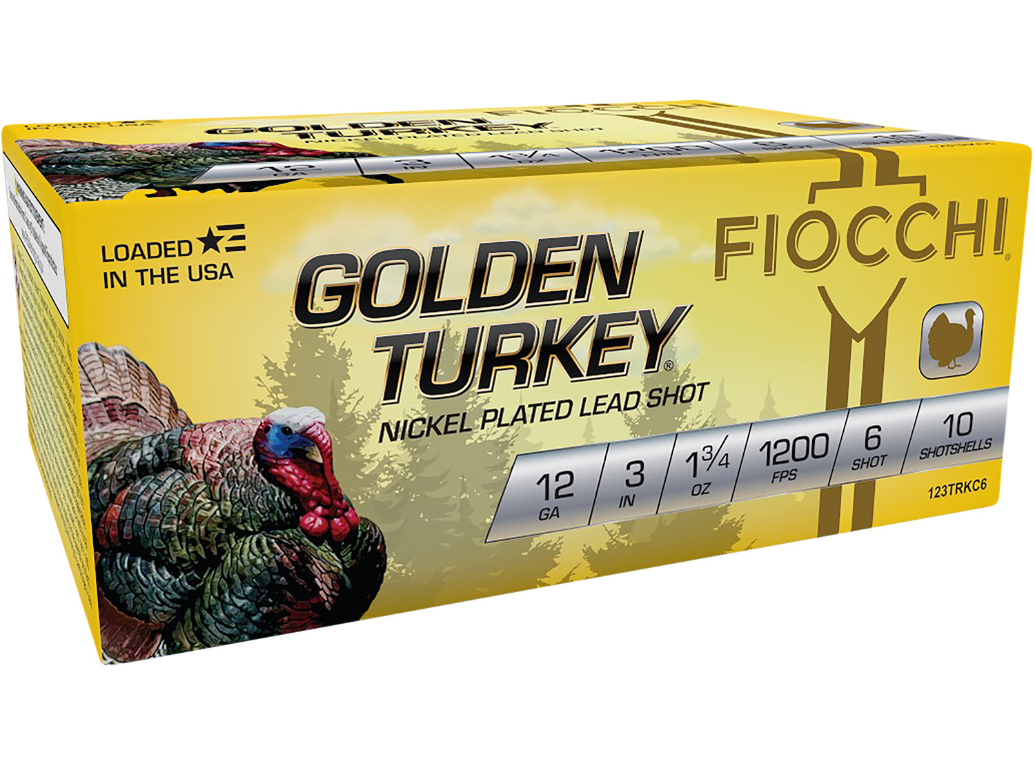 Fiocchi 123TRKC6 Golden Turkey 12Gauge 3″ 1 3/4oz 6Shot 10 Per Box/10 Case
