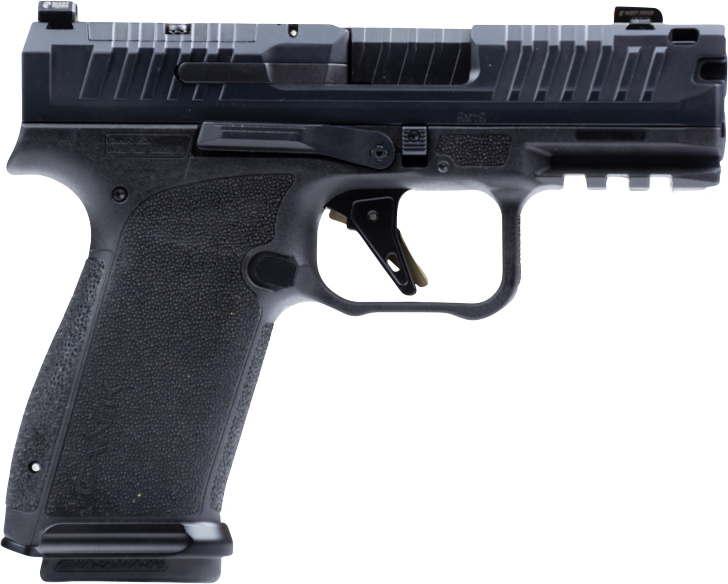 Canik HG8572N Mete MC9 Prime Micro Compact 9mm Luger 15+1 3.64″ Black Barrel, Black Steel Optic Ready/Serrated Slide, Black Polymer Frame w/Beavertail & Picatinny Rail, Textured Grip, Ambidextrous