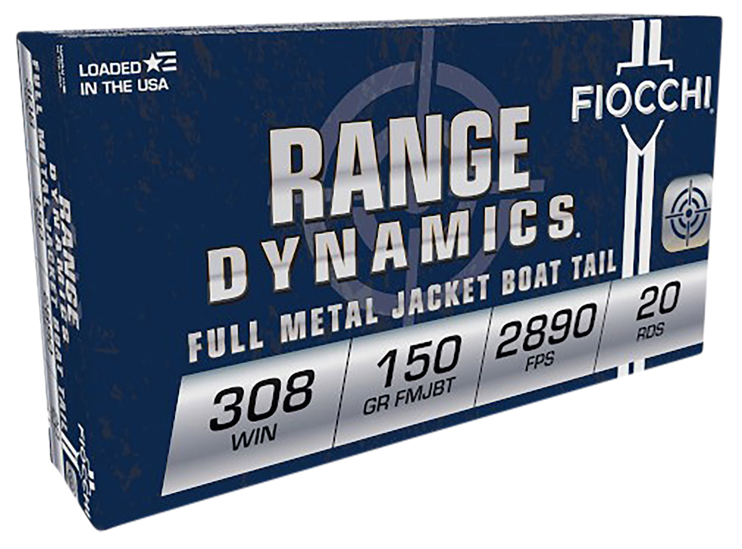 Fiocchi 308A Range Dynamics 308Win 150gr Full Metal Jacket Boat Tail 20 Per Box/10 Case
