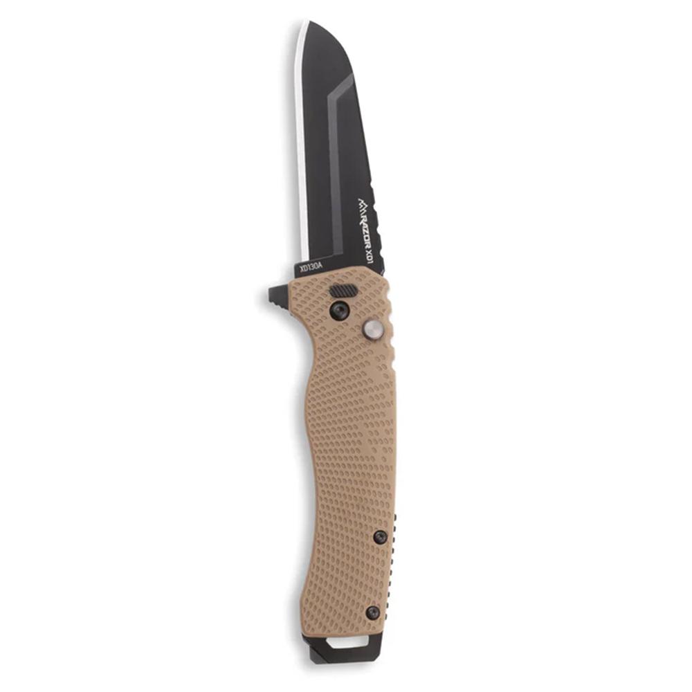 Outdoor Edge Razor XD1 Replaceable Blade Folding Knife 3″ Sheepsfoot Blade Tan Scale
