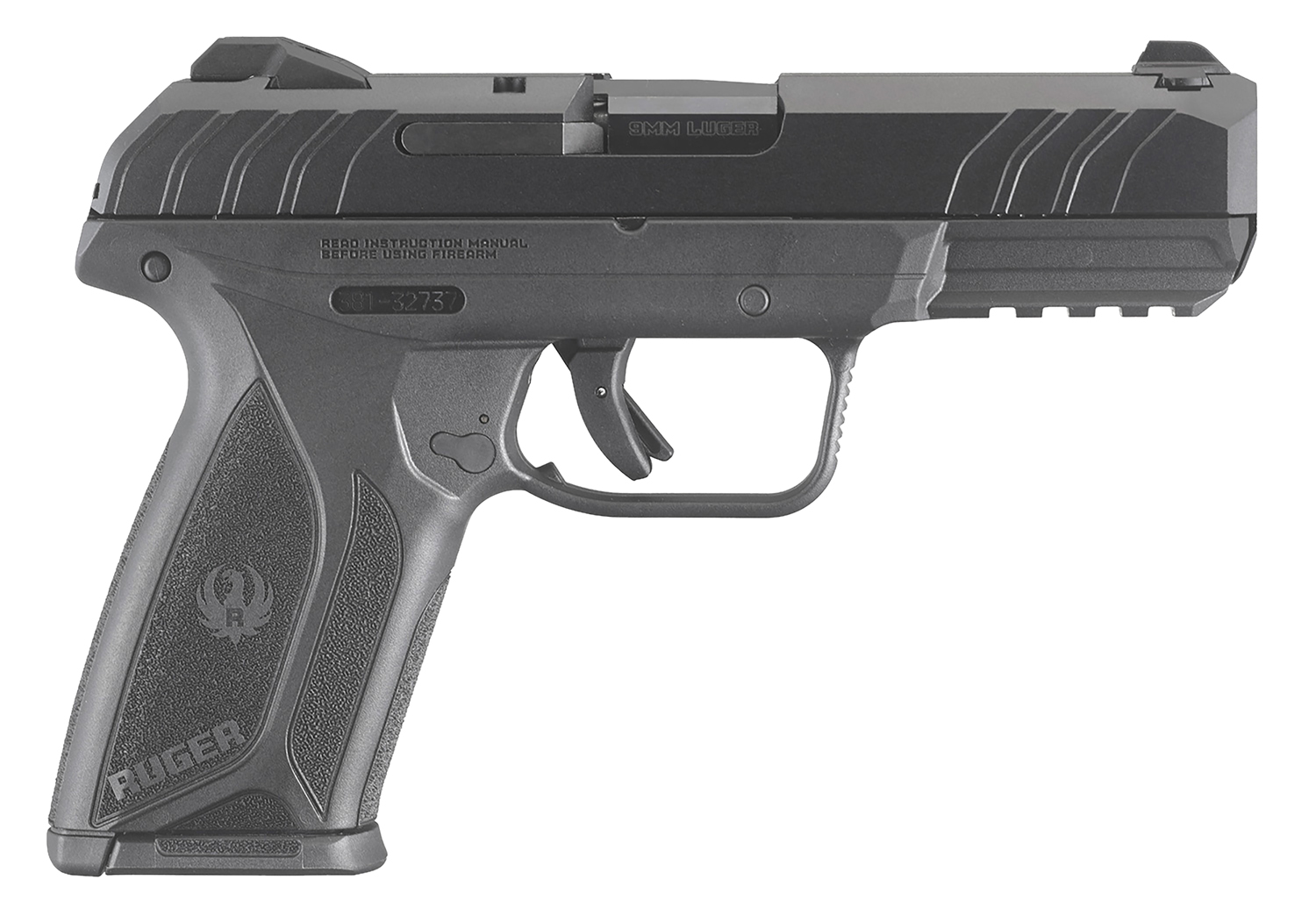 Ruger 3811 Security-9 9mm Luger 10+1 4″ Black Steel Barrel, Black Oxide Serrated Steel Slide, Black Polymer Frame w/Picatinny Rail, Black Polymer Grip