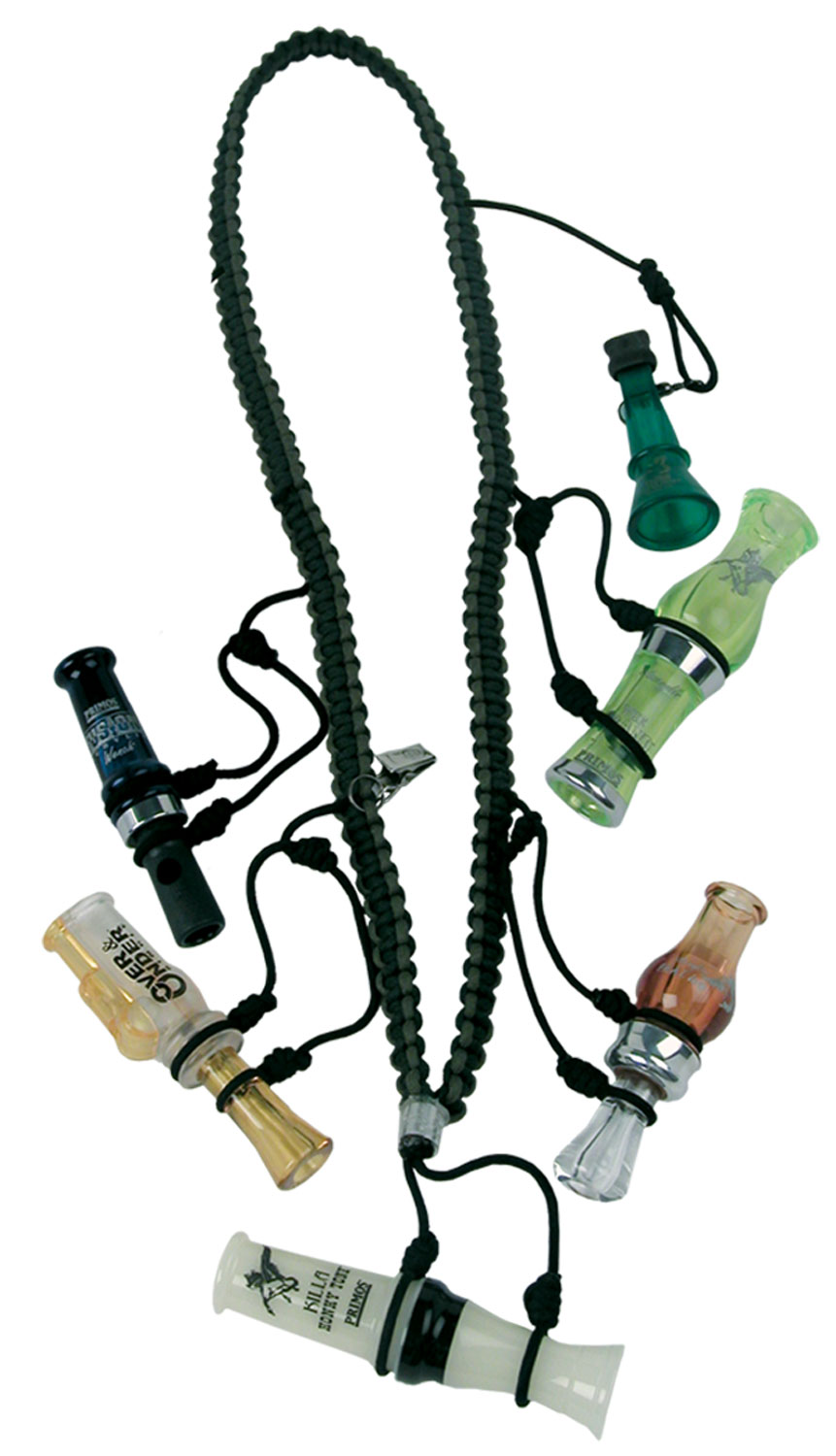 Primos 69628 Waterfowler’s Call Lanyard  Black Nylon