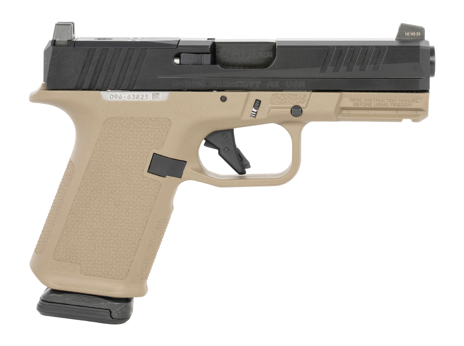 Ruger 19426 RXM 9mm Luger 15+1 4.50″ Black FNC Nitride Barrel & Optic Ready/Serrated Slide, Flat Dark Earth Polymer Frame w/Accessory Rail, Textured Grip, RMSc/RMR/DeltaPoint Pro Footprint