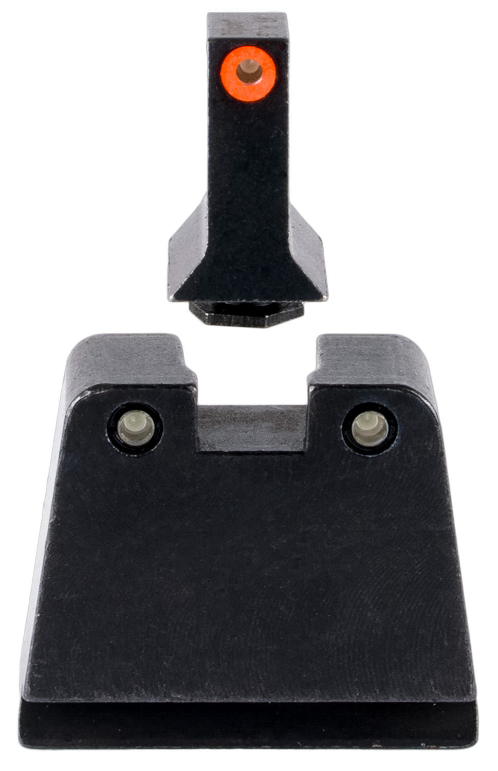 Trijicon GL243C601142 Suppressor/Optic Height Sights Green/Tritium Orange Outline Front Sight-Green/Tritium Black Outline Rear Sight Glock 42/43/43X Slim Frame