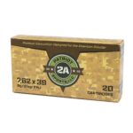 Patriot Sports Rifle Ammunition 7.62×39 124gr FMJ 2526 fps 20/ct