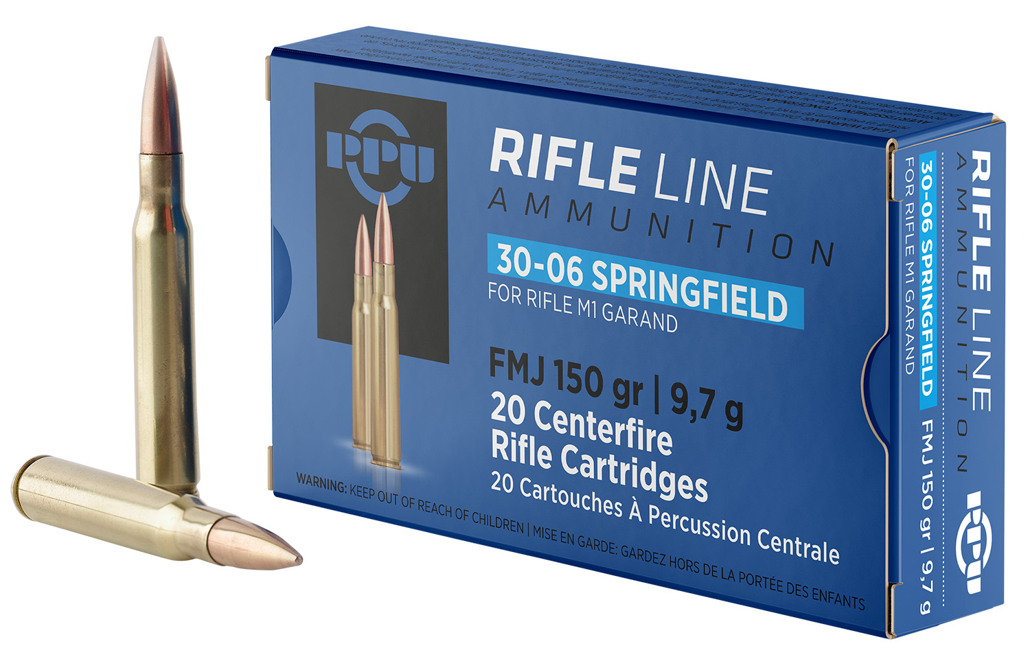 PPU PP3006G Standard Rifle 30-06Springfield 150gr Full Metal Jacket 20 Per Box/10 Case