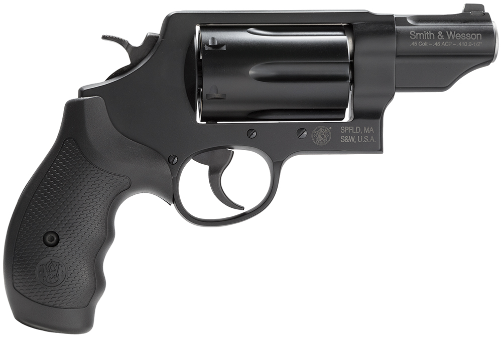 Smith & Wesson 162410 Governor *MA Compliant 45 Colt (LC) Or 2.50″ 410 Gauge, 2.75″ Black Barrel, 6rd Black PVD Cylinder, Black Scandium Alloy Z-Frame, Polymer Grip