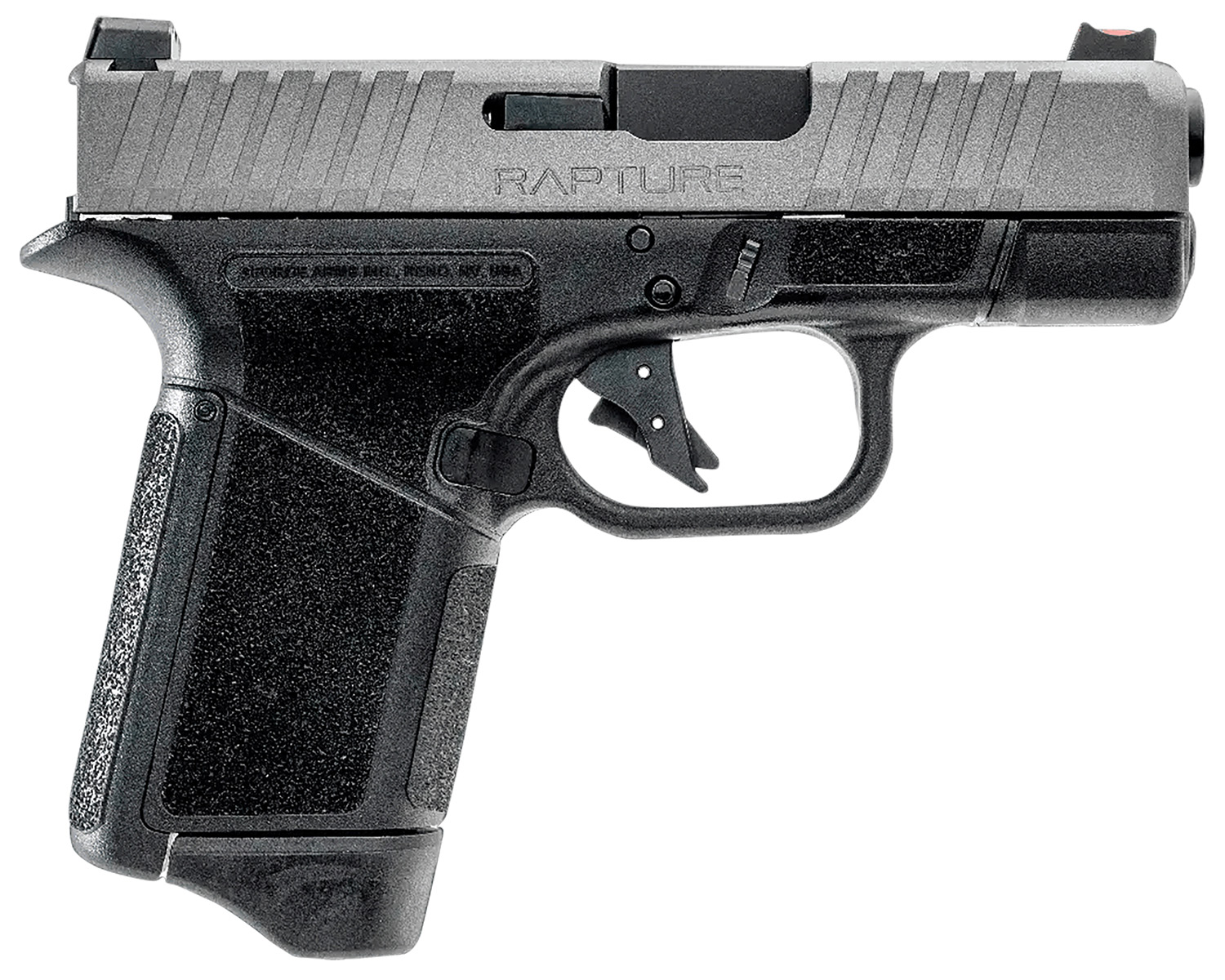 Gforce Arms GF932512BN Rapture Sub-Compact Frame 9mm Luger 12+1 3.25″ Black Steel Barrel, Nickel Steel Optic Cut/Serrated Slide, Black Cerakote Polymer Frame, Shield RMSc/RMR Footprint