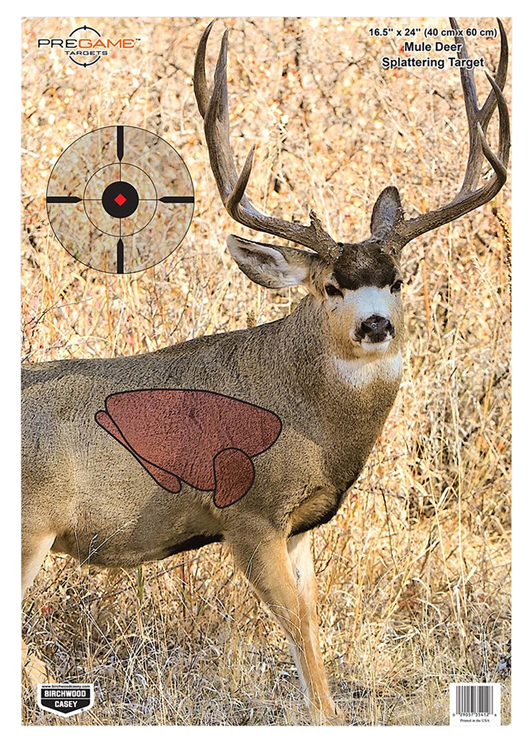 Birchwood Casey 35402 Pregame Mule Deer Paper Target 16.50″ x 24″ 3 Per Pkg