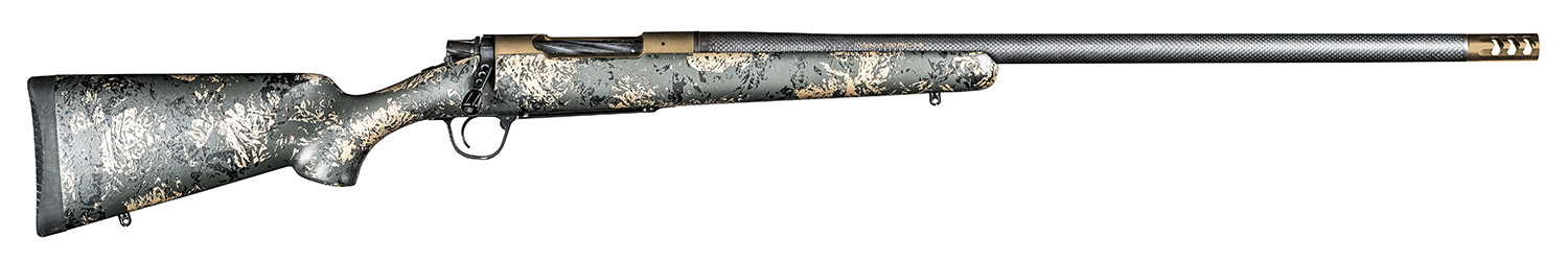 Christensen Arms 8010619300 Ridgeline FFT 280 Ackley Improved 3+1 22″ Carbon Fiber/Threaded Barrel, Burnt Bronze Cerakote, Green with Black/Tan Accents Stock