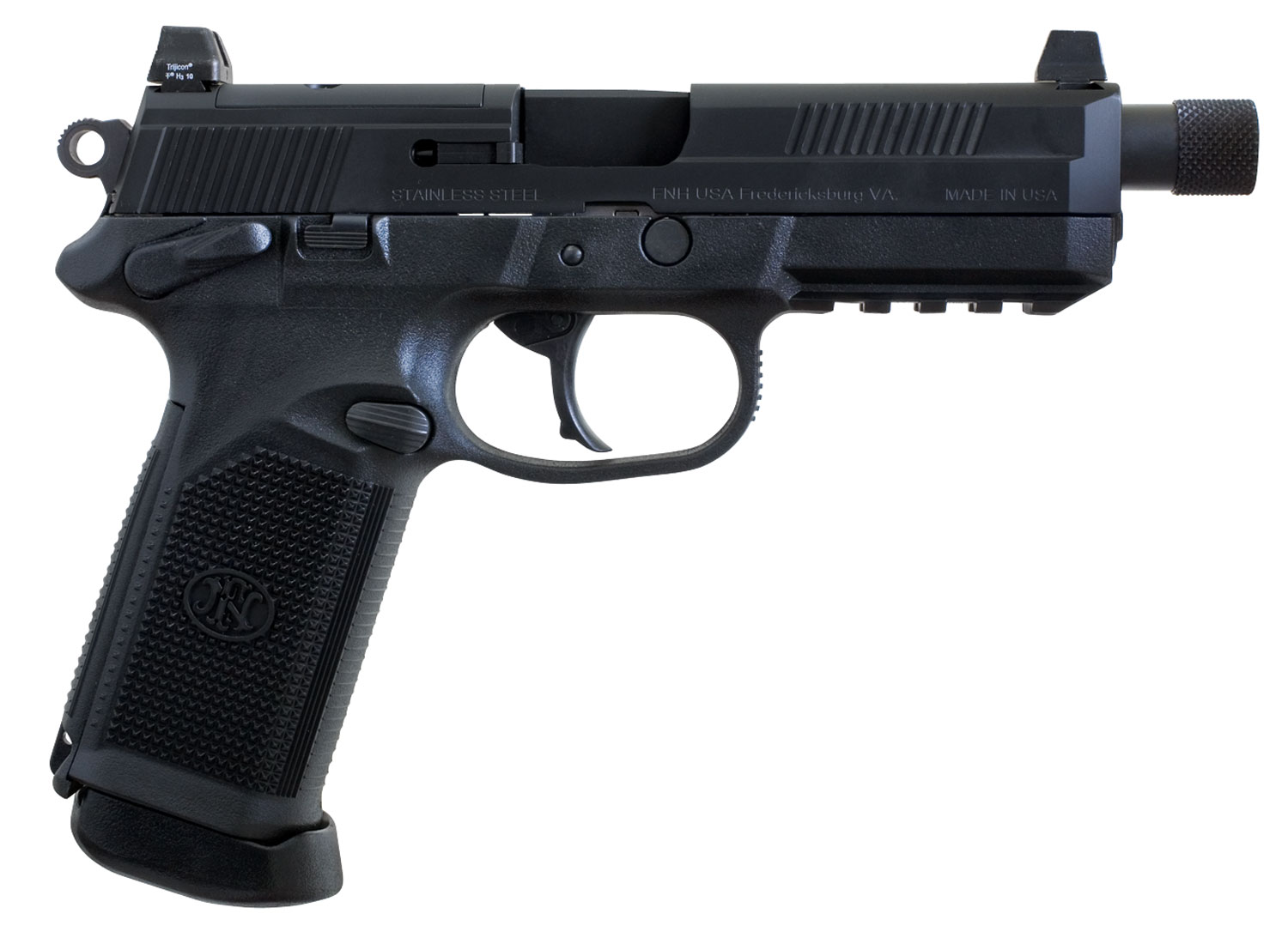 FN 66981 FNX Tactical 45 ACP 5.30″ Threaded Barrel 10+1 , Matte Black , Manual Safety , Night Sights , Optics Ready