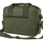 NcStar CPDX2971G VISM Double Pistol Range Bag w/Mag Pouches Heavy Duty Lockable Zippers For Compliance Padded Carry Handle Adjustable Shoulder Strap Green
