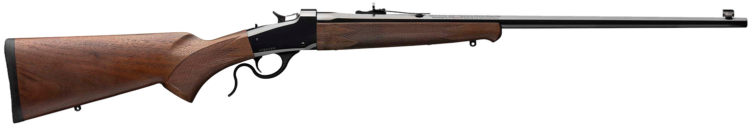 Winchester Repeating Arms 524100102 Model 1885 Low Wall Hunter Full Size 22 LR 1rd 24″ Brushed Polish Blued Octagon Barrel, Brushed Polish Blued Drilled & Tapped Steel Receiver, Satin Walnut Fixed Sto