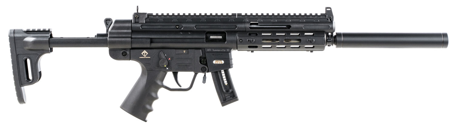 GSG GERGGSG1610ML GSG-16 Full Size 22 LR 10+1 16.25″ Black Black Polymer Receiver Black Collapsible w/Storage Compartment Stock Right Hand