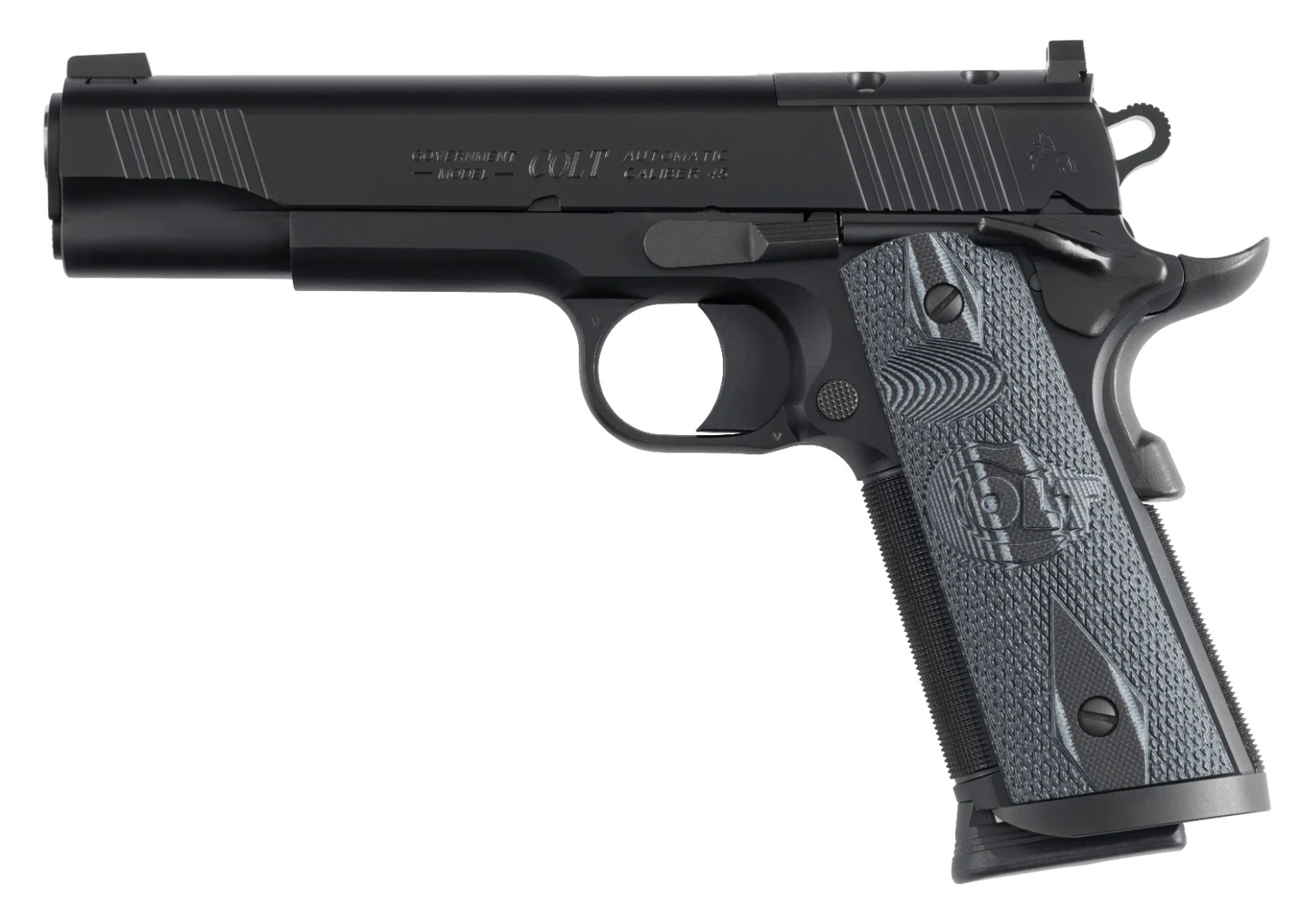 Colt Mfg O1082CCUOR CCU Government Full Size 9mm Luger 10+1 5″ Stainless National Match Barrel, Matte Black DLC Carbon Steel Optic Ready/Serrated Slide, Black Ion Bond Carbon Steel Frame w/Beavertail,