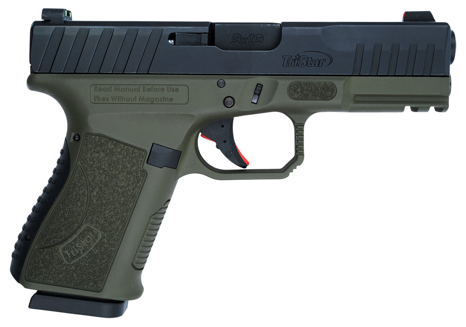 TriStar 85776 Apoc 9mm Luger 15+1 4.02″ Black Steel Barrel, Black Cerakote Serrated Steel Slide, Multicam Cerakote Polymer Frame w/Accessory Rail, Textured Grip