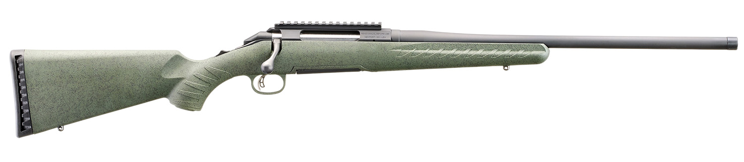 Glenfield 52002 Model A Full Size 30-06 Springfield 4+1 20″ Matte Black Threaded Barrel, Matte Black Alloy Steel Receiver w/Picatinny Rail, Moss Green Splatter Fixed Synthetic Stock, Thread Protector