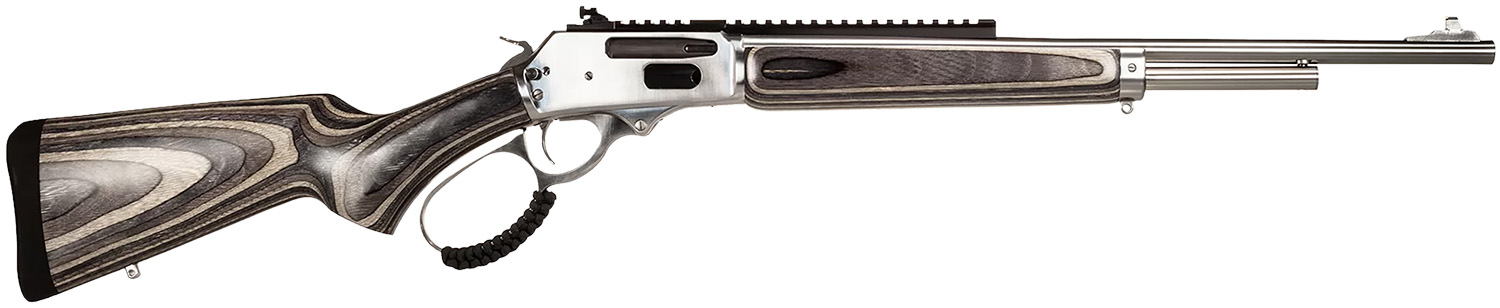 Rossi 953030209LW R95 30-30 Win 5+1 20″ Stainless Steel Barrel, Matte Stainless Picatinny Rail Steel Receiver, Gray Fixed Laminate Stock