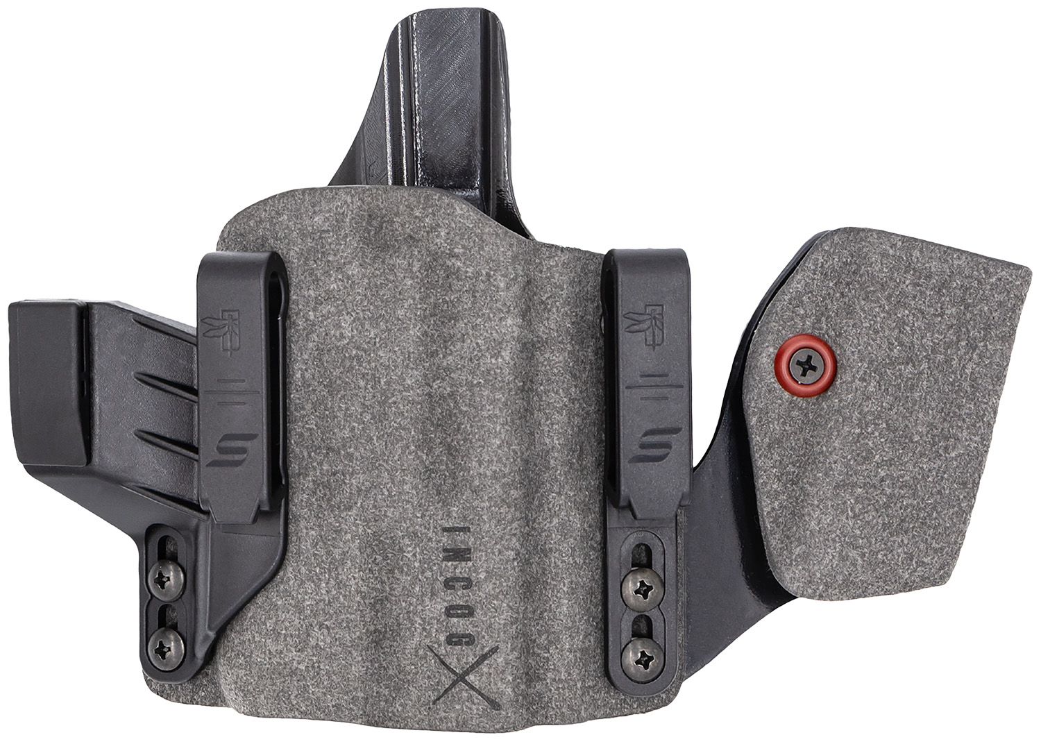 Safariland INCOG0750A0CX261MC Incog X IWB Gray Cordura w/Mag Caddy, Fits Sig P320 Belt Clip Mount, Right Hand
