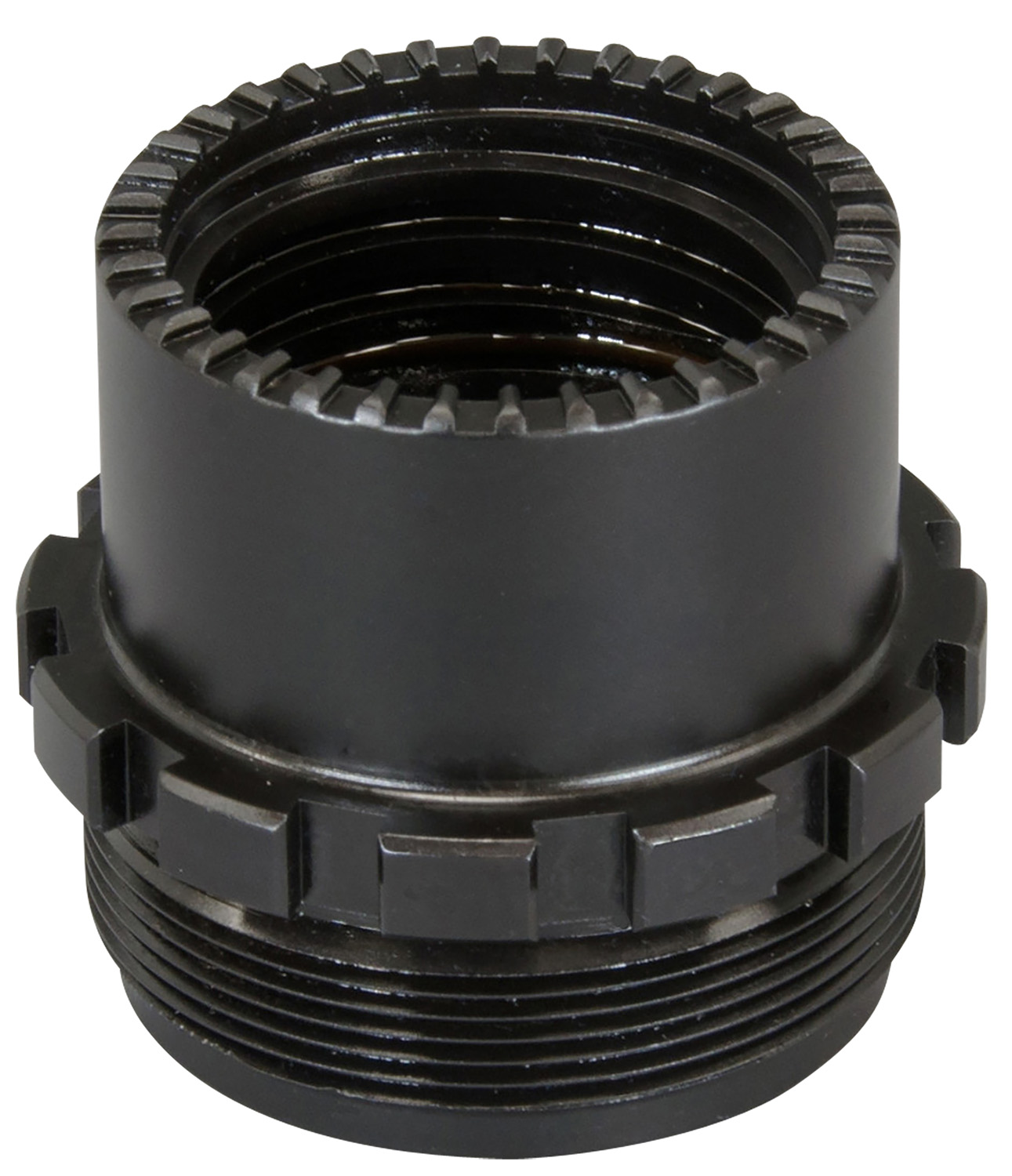 Yankee Hill 3060 Phantom QD Adapter 1-3/8″-24 tpi, Black Stainless Steel