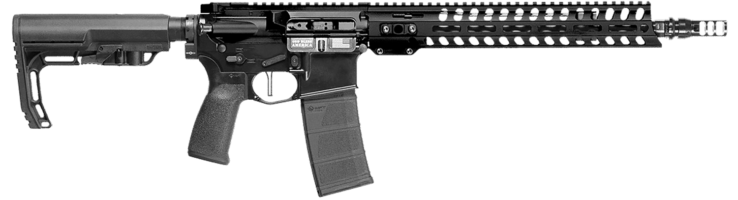 Patriot Ordnance Factory 02048 Minuteman 300 Blackout 30+1 13.75″ Black Nitride Barrel/ Black Aluminum Receiver Picatinny Rail