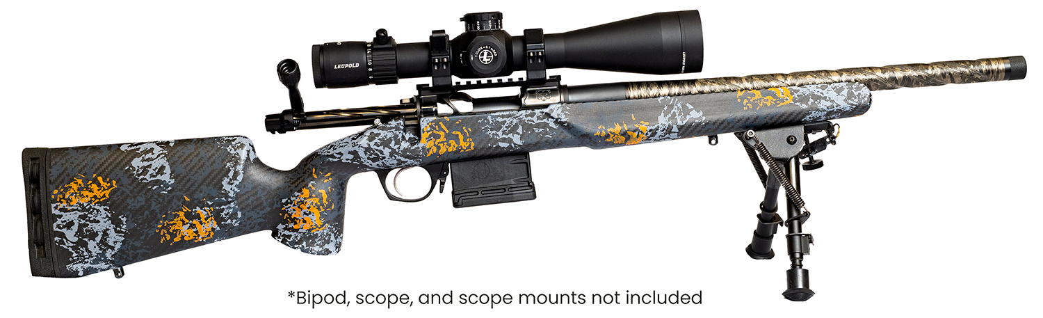 Iota Outdoors RF010A122214C18 Venatic Carbon 6.5 PRC 22″ Fluted Threaded Barrel, Drilled & Tapped Receiver, Arca Rail Forend, Iota EKO Carbon Fiber Stock