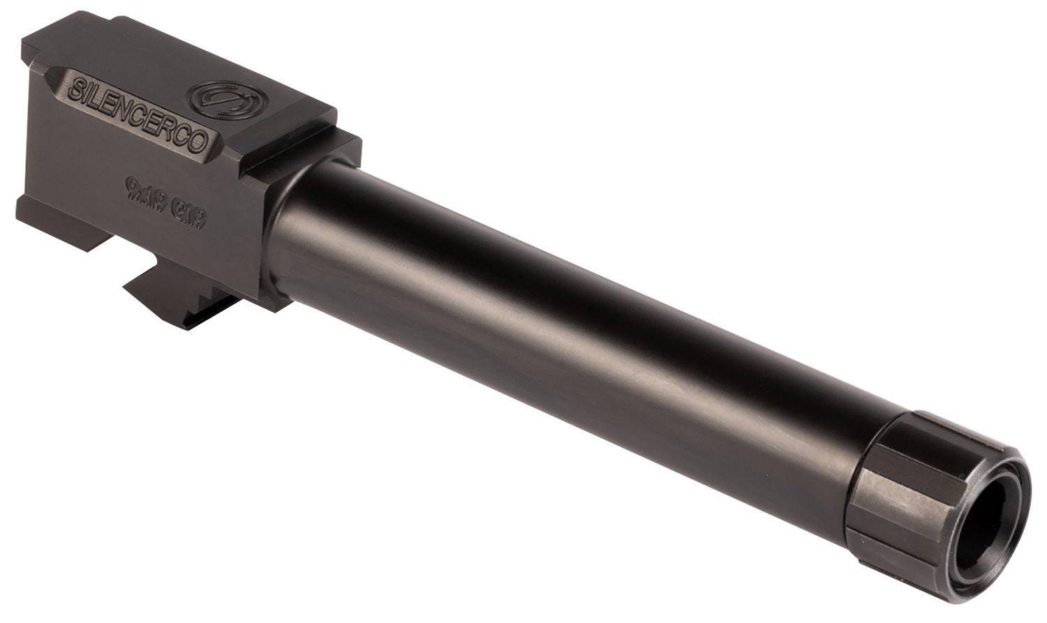 SilencerCo AC862 Glock  9mm Luger 4.50″ Threaded Black Nitride Stainless Steel, Fits Glock 19/19X/45