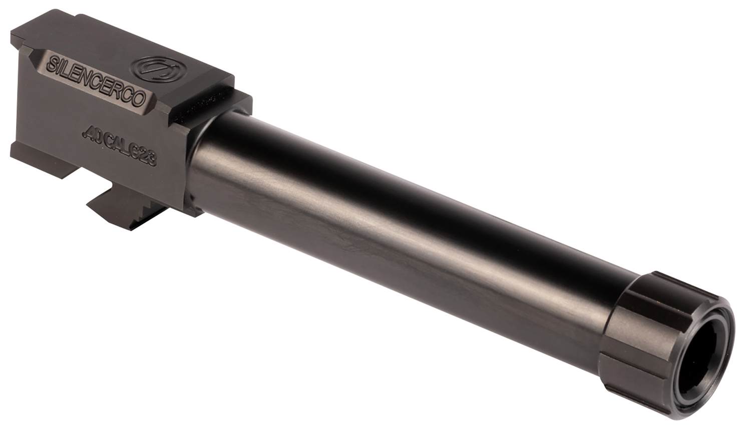 SilencerCo AC1757 Glock 40 S&W 4.50″ Threaded Black Nitride Stainless Steel, Fits Glock 23