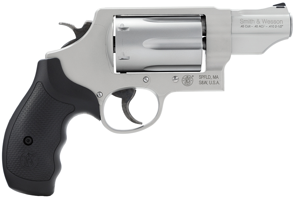 Smith & Wesson 160410 Governor 45 Colt (LC) Or 2.50″ 410 Gauge, 2.75″ Stainless Barrel, 6rd Stainless Cylinder, Matte Silver Scandium Alloy Z-Frame, Black Polymer Grip