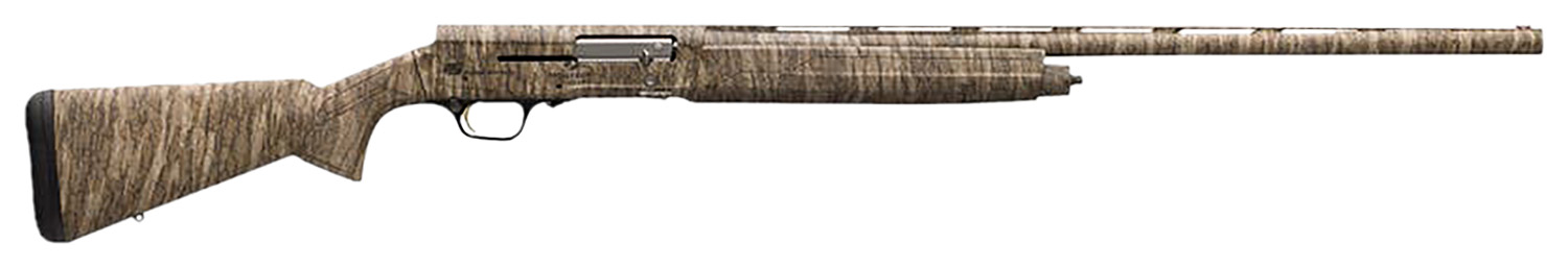 Browning 0118252004 A5 12 Gauge 28″ Barrel 3.5″ 4+1, Full Coverage Mossy Oak Bottomland, Textured Synthetic Stock With Closed Radius Pistol Grip