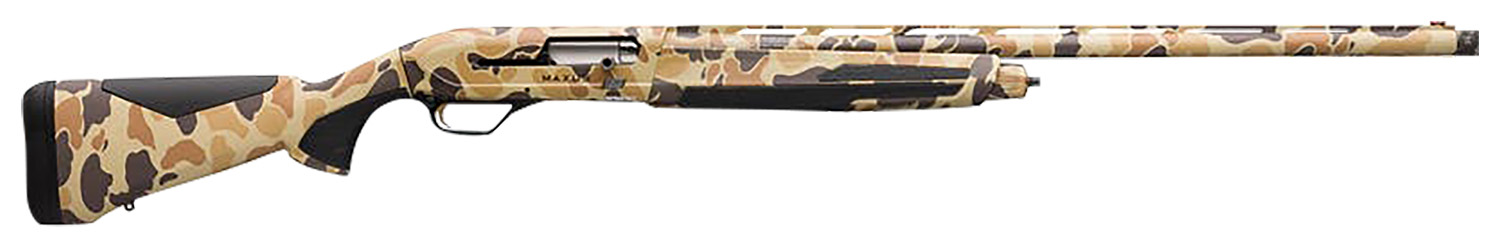 Browning 011740205 Maxus II 12 Gauge 3.5″ 4+1 (2.75″) 26″ Barrel, Full Coverage Vintage Tan Camo, Synthetic Stock W/SoftFlex Cheek Pad & Overmolded Grip Panels
