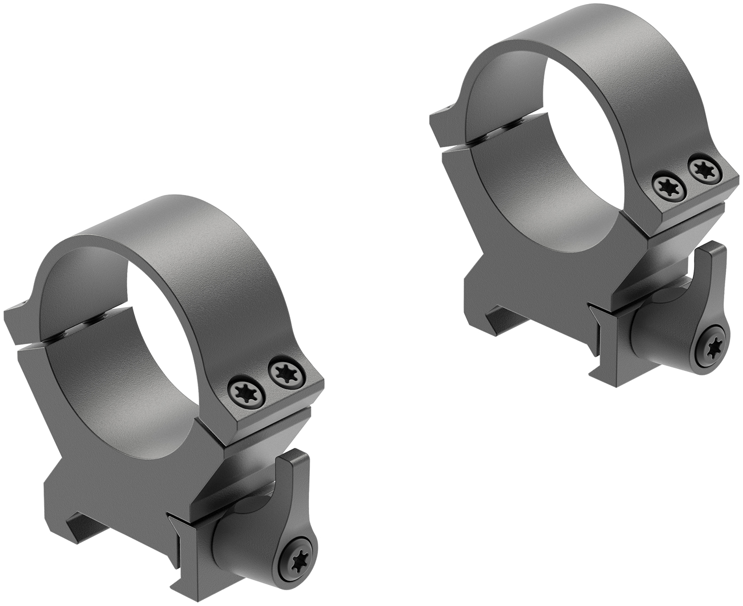 Leupold 174078 QRW2 Cross-Slot Scope Ring Set Matte Black Steel 30mm Tube High Quick Release Picatinny/Weaver