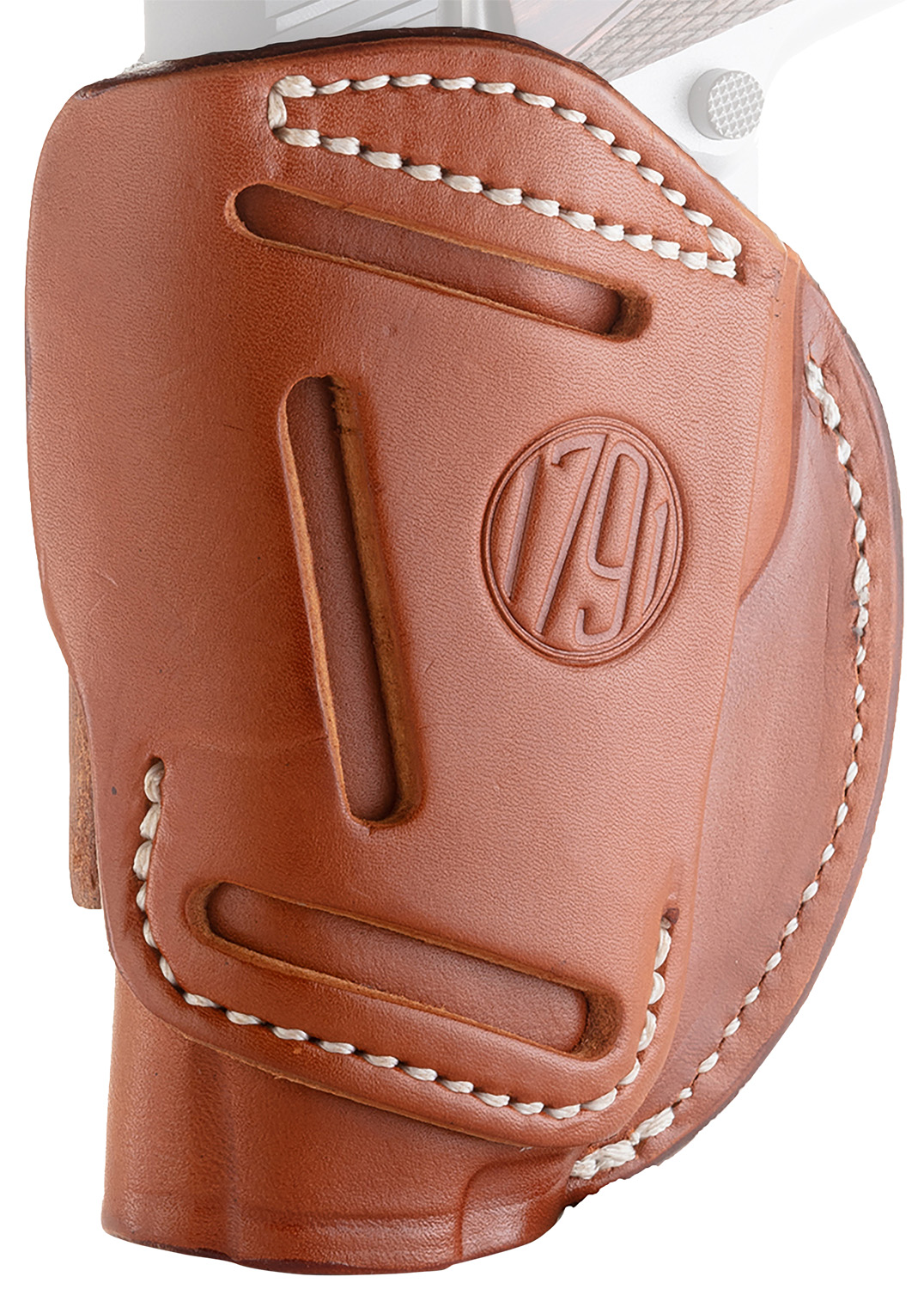 1791 Gunleather 4WH1CBRR 4-Way IWB/OWB 01 Classic Brown Leather Belt Clip Fits 3-4″ Barrel 1911