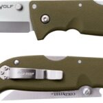 COLD STEEL FINN WOLF 3.5″ OD – GREEN CLIP FOLDER W/TRI-AD LCK
