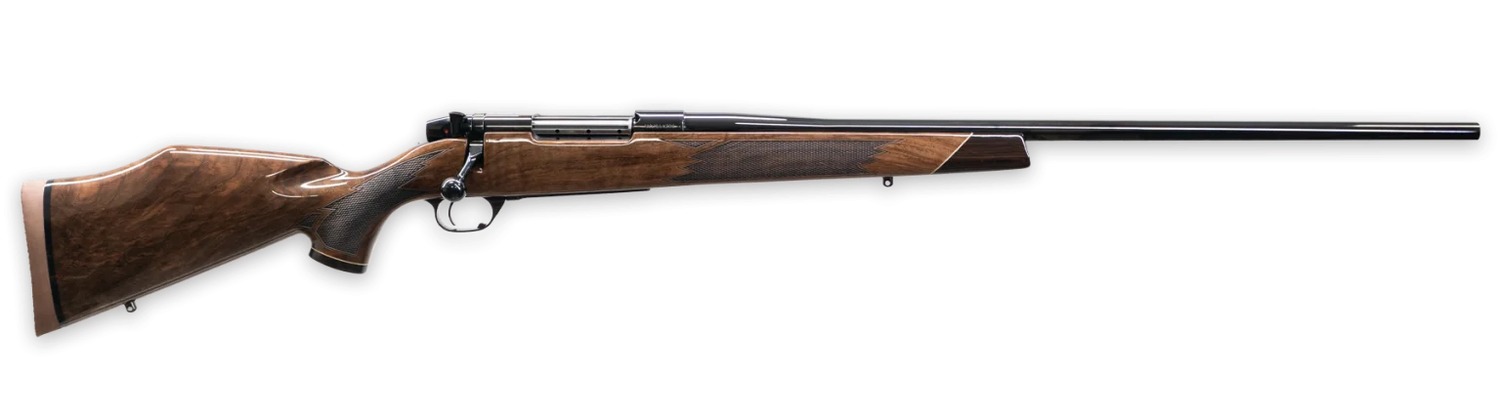 Weatherby MDX01N25RWR4O Mark V Deluxe 25 WBY RPM 4+1 24″ High Gloss Blued Non-Threaded Barrel, High Gloss Blued Steel Drilled & Tapped Receiver, Gloss Walnut Fixed  Stock, Right Hand