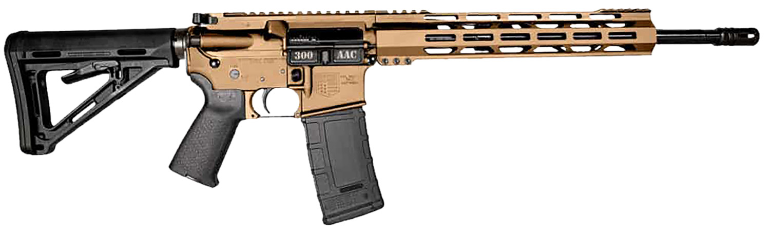 Diamondback DB1718B042 DB15 300 Blackout 30+1 Burnt Bronze Cerakote Picatinny Rail Aluminum Receiver, Black Synthetic Stock