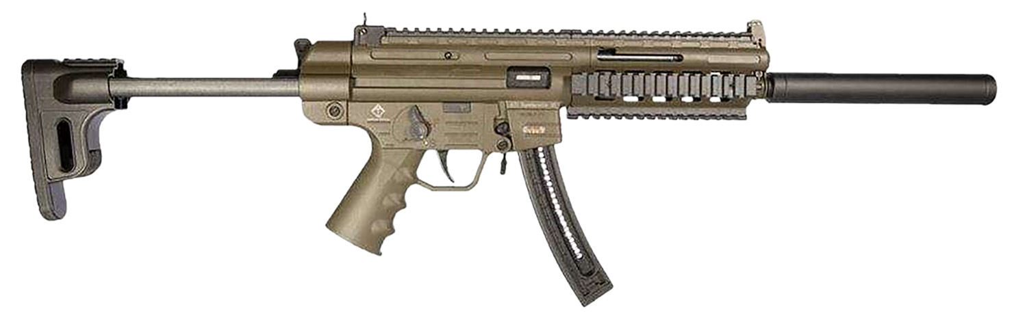 GSG GSGGERGGSG1610G GSG-16 Carbine Full Size 22 LR 10+1 16.25″ Black 6-Groove Rifling Barrel Green Polymer Receiver Black Collapsible w/Storage Compartment Stock Right Hand
