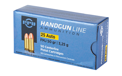 PPU 25ACP FMJ 50GR 50/1000