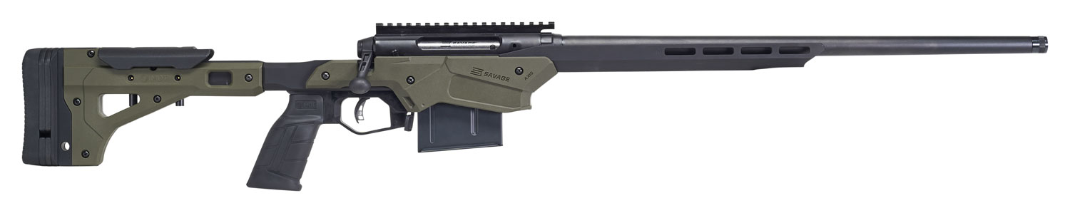 Savage Arms 57549 Axis II Precision 223 Rem 10+1 22″, Matte Black Rec/Barrel OD Green Adjustable MDT Aluminum Chassis Stock Black Polymer Grip Right Hand