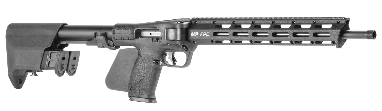 Smith & Wesson 14528 M&P FPC *CA Compliant 10mm Auto 10+1 16.25″ Black Oxide Barrel, Black Anodized Aluminum Receiver w/Picatinny Rail, M-LOK Handguard, Side Folding w/Mag Storage Black Polymer Stock