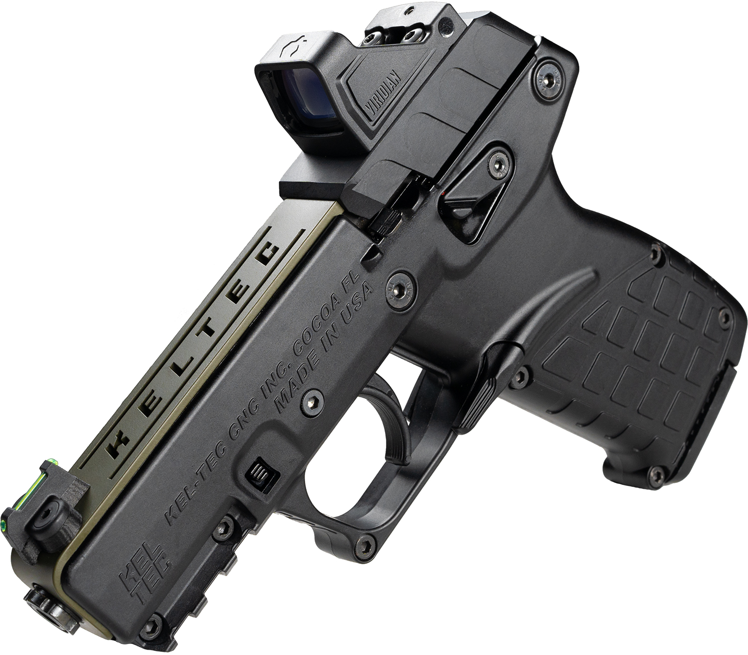 Kel-Tec P17BGRNOPTIC P17 22 LR 16+1 3.80″ w/Optic & Holster Green