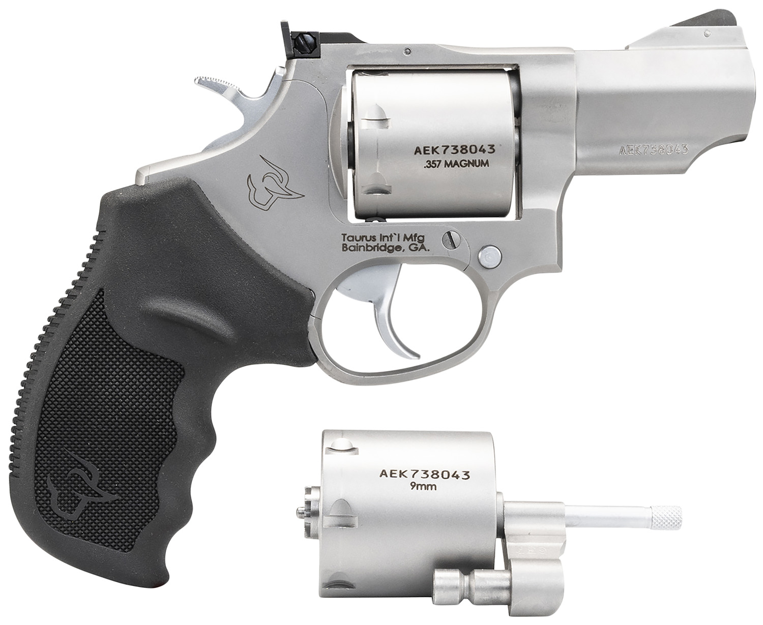 Taurus 2-692029 692 Medium Frame 357 Mag/38 Special +P/9mm 7 Shot 2.50″ Matte Stainless Cylinder/Frame/Barrel Transfer Bar Safety