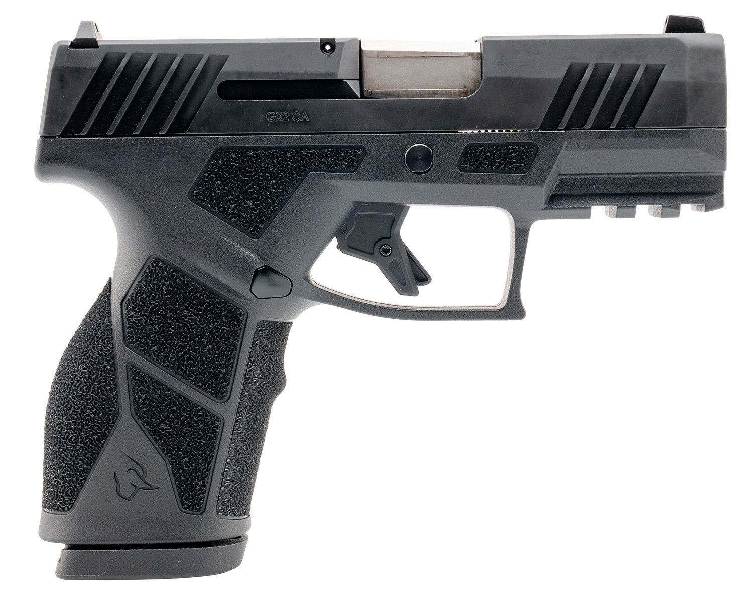 Taurus 1-GX2CA931-10 GX2 *CA Compliant Compact Frame 9mm Luger 10+1 3.38″ Stainless Steel Barrel, Matte Black Alloy Steel Serrated Slide, Black Polymer Frame w/Accessory Rail