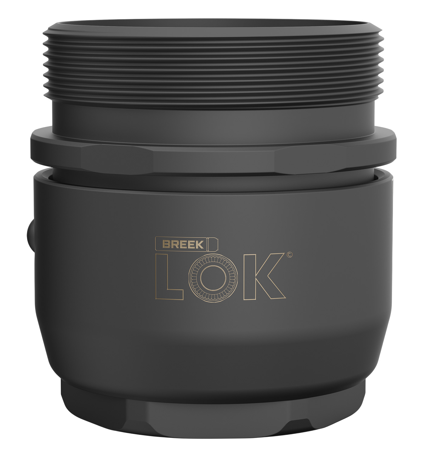 Breek Arms BRK4300 Breek LOK 3QD Fits 1.375″x24 TPI Titanium DLC Black