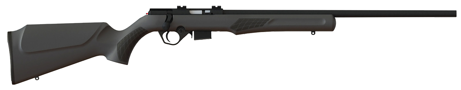 Rossi RB22W2111 RB22 Full Size 22 WMR 5+1, 21″ Blued Button Rifled Free Floating Steel Barrel, Blued Stainless Steel Receiver, Black Monte Carlo Stock, Right Hand