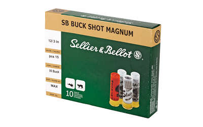 S&B 12GA 3″ 00 15PEL 10/250