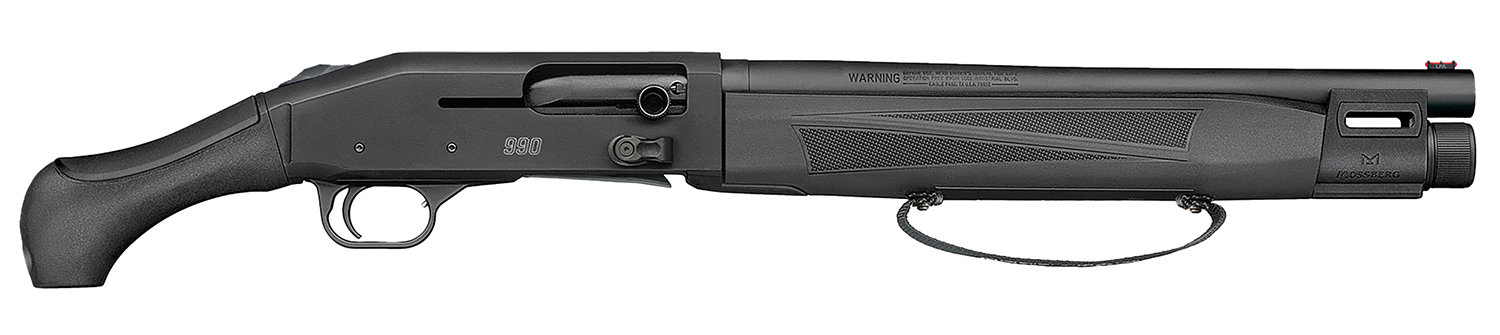 Mossberg 83001 990 AfterShock 12 Gauge Semi-Auto 3″ 5+1 14.75″ Matte Blued Barrel, Strapped w/M-LOK Forend, Matte Blued Receiver, Black Synthetic Aftershock Grip, Ambidextrous
