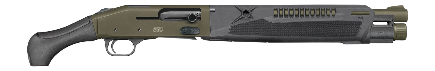 Mossberg 83012 990 Aftershock SPX Semi-Auto 3″ 5+1 14.75″ OD Green Cerakote Integrated Heat Shield Barrel & Drilled & Tapped Receiver, Black Polymer Grip